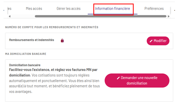 modification données bancaires
