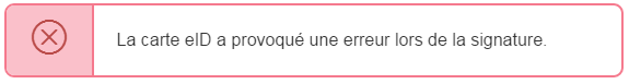 message erreur signature
